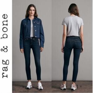 RAG BONE PREMIUM LUXURY PREPPY SKINNY DARK WASH DENIM BLUE JEANS SIZE 27